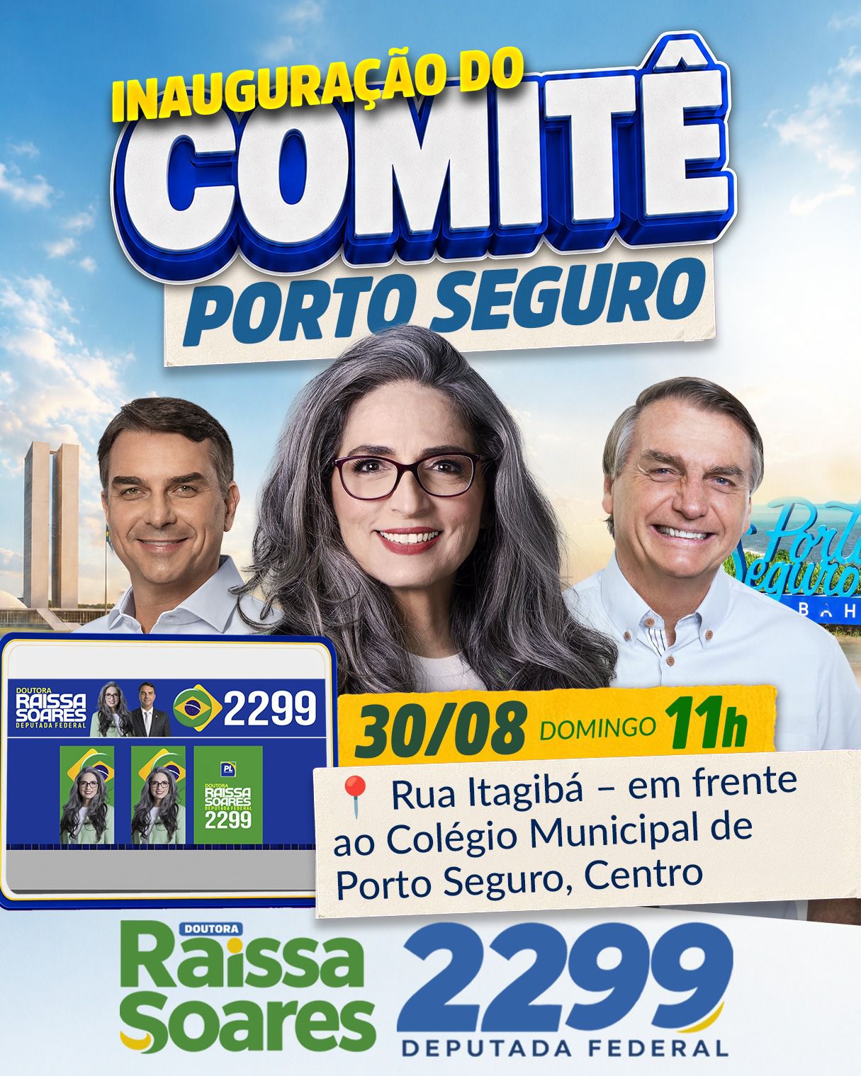 Dra. Raissa Soares inaugura comitê de campanha neste domingo em Porto Seguro
