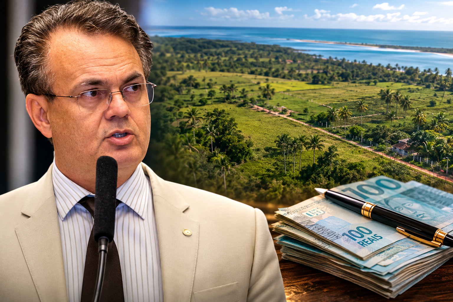 Uldurico Pinto declara patrimônio de R$ 142,7 milhões e área em Belmonte concentra maior parte do valor