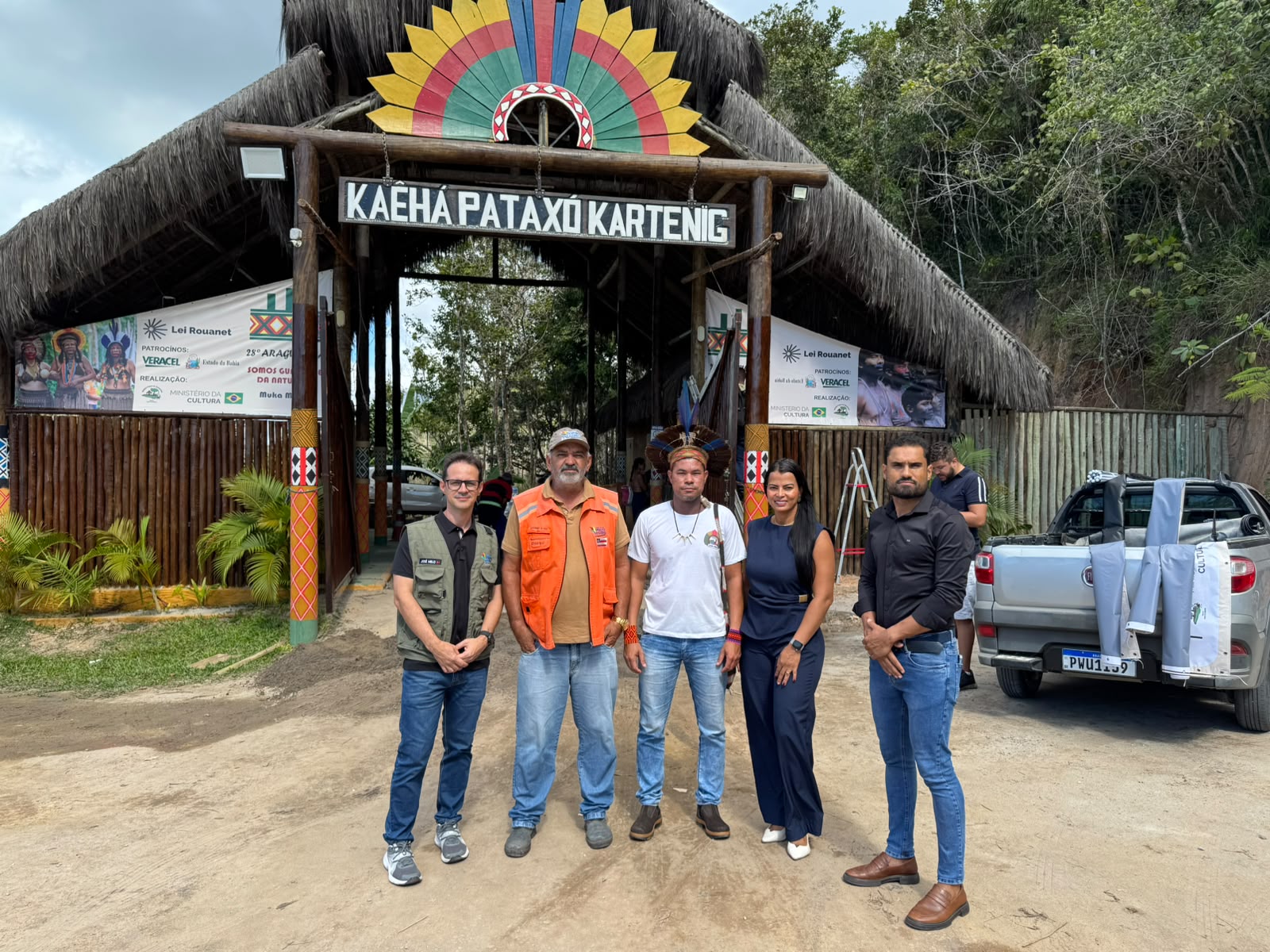 Prefeitura de Porto Seguro reforça preparativos para o festival indígena Aragwaksã com visita técnica à Reserva da Jaqueira