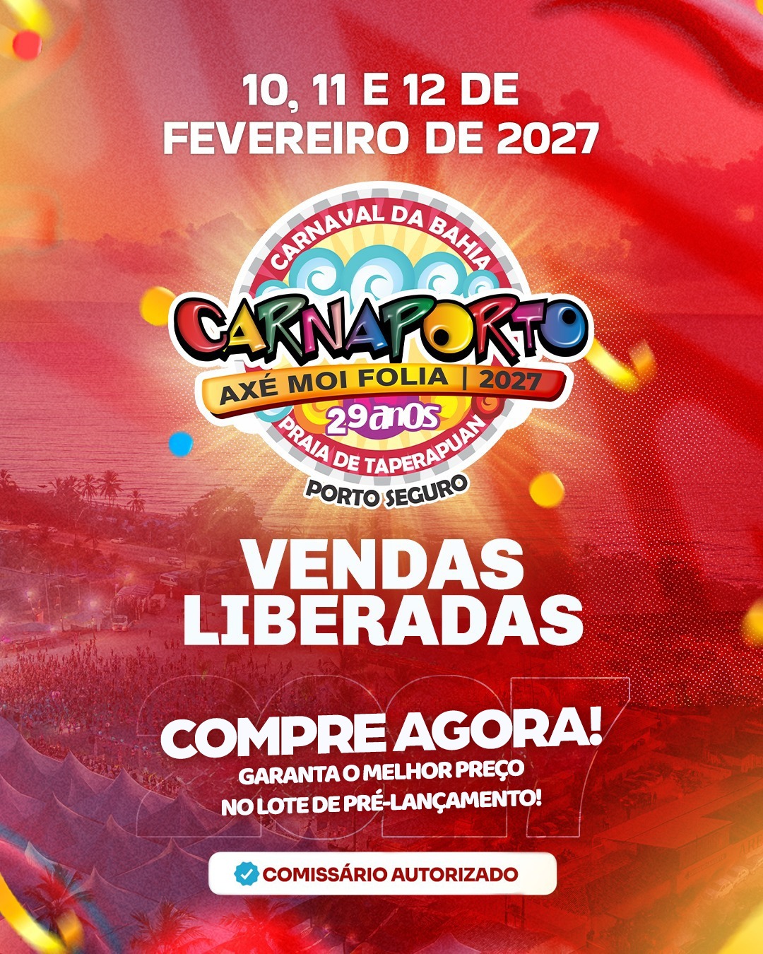 Ele chegou: Carnaporto Axé Moi 2027 está em Pré-Lançamento